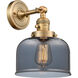 Franklin Restoration Large Bell LED 8 inch Brushed Brass Sconce Wall Light, Franklin Restoration