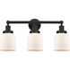 Bell 3 Light 24.5 inch Matte Black Bath Vanity Light Wall Light