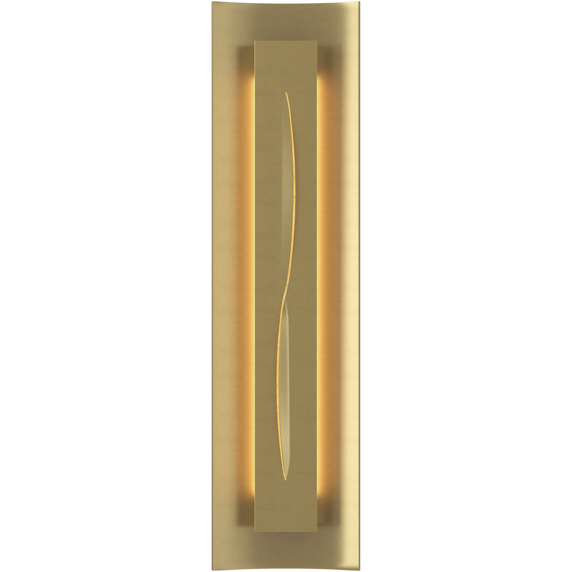 Gallery 3 Light 7.1 inch Modern Brass ADA Sconce Wall Light in Amber