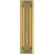 Gallery 3 Light 7.1 inch Modern Brass ADA Sconce Wall Light in Amber
