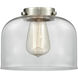 Franklin Restoration Bell LED 8 inch Polished Nickel Mini Pendant Ceiling Light in Clear, Franklin Restoration