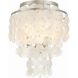 Brielle 3 Light 13 inch Antique Silver Flush Ceiling Light