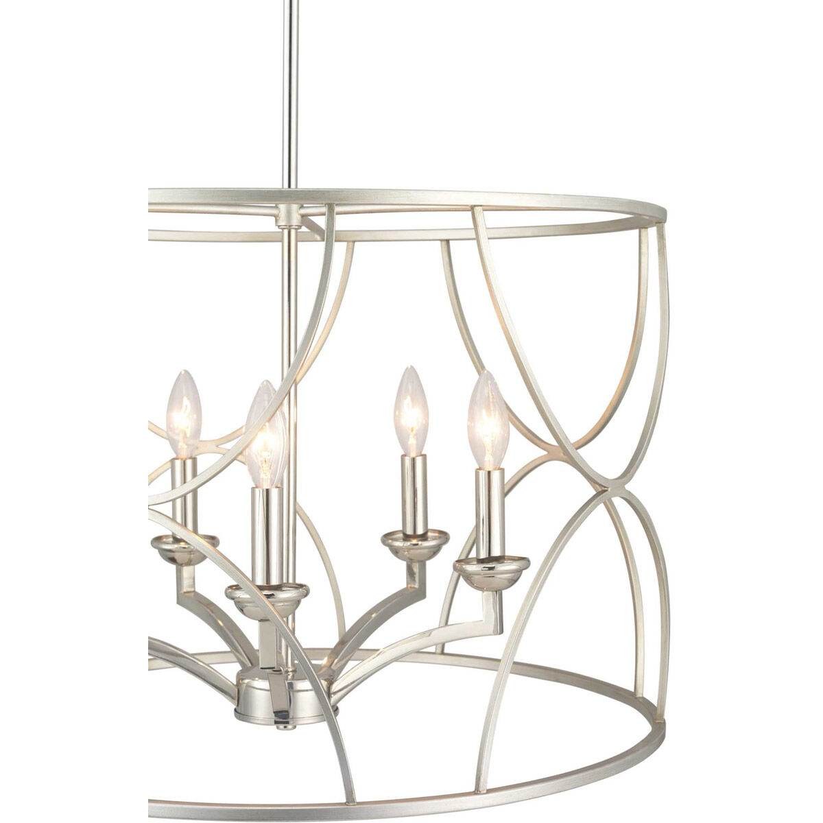 Landree 5 Light 23 inch Silver Ridge Chandelier Ceiling Light