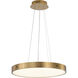 Canada LED 20 inch Brass LED Chandelier Ceiling Light
