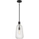 Adair 1 Light 8 inch Matte Black Pendant Ceiling Light, Lighting One