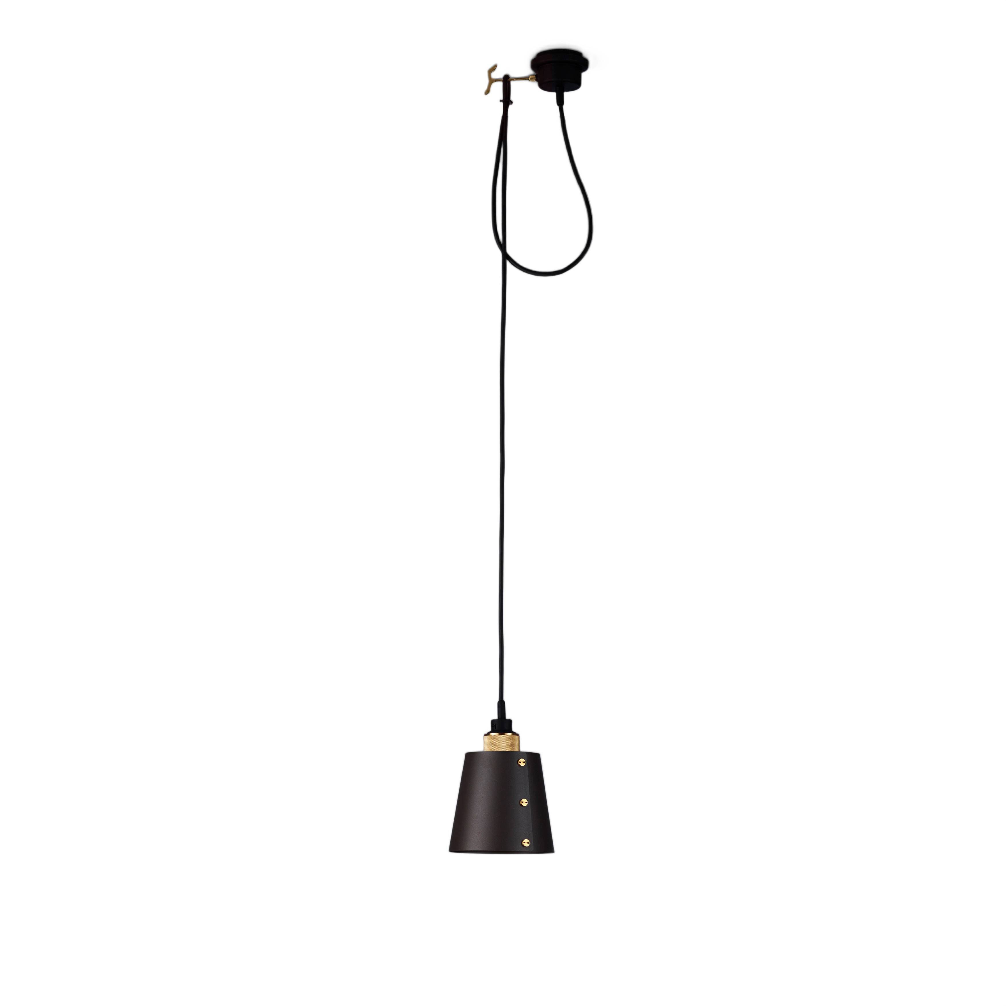 Hooked 1.0 LED 5.51 inch Graphite / Brass Pendant Ceiling Light