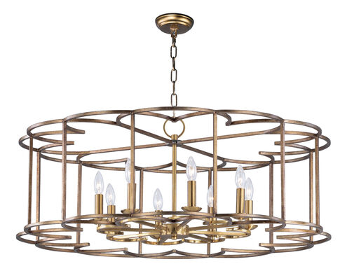 Helix 8 Light 38 inch Bronze Fusion Single-Tier Chandelier Ceiling Light