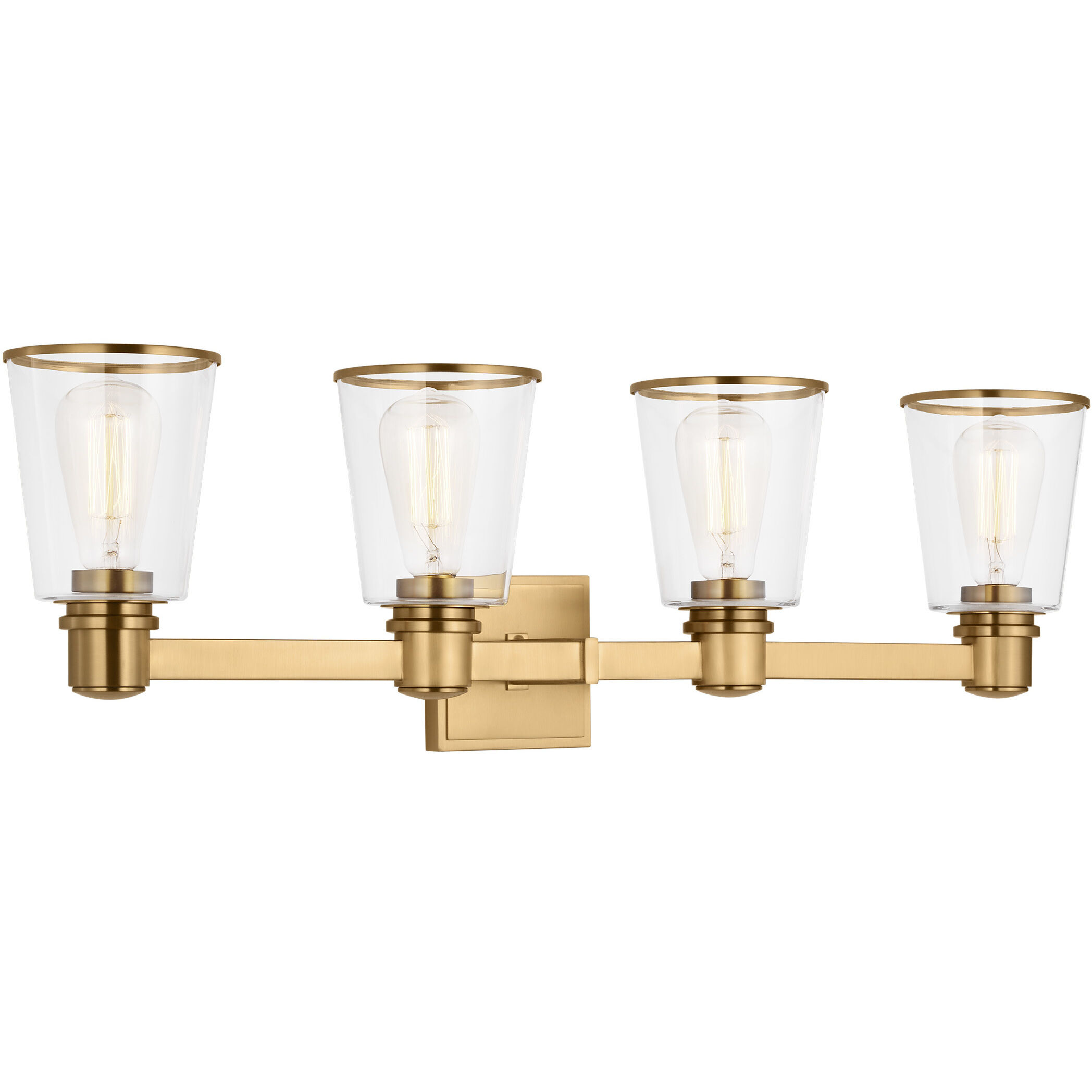 C&M by Chapman & Myers Alessa 4 Light 30.63 inch Burnished Brass Bath Vanity Wall Sconce Wall Light