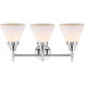 Caden LED 25.75 inch Polished Chrome Bath Vanity Light Wall Light in Matte White Glass