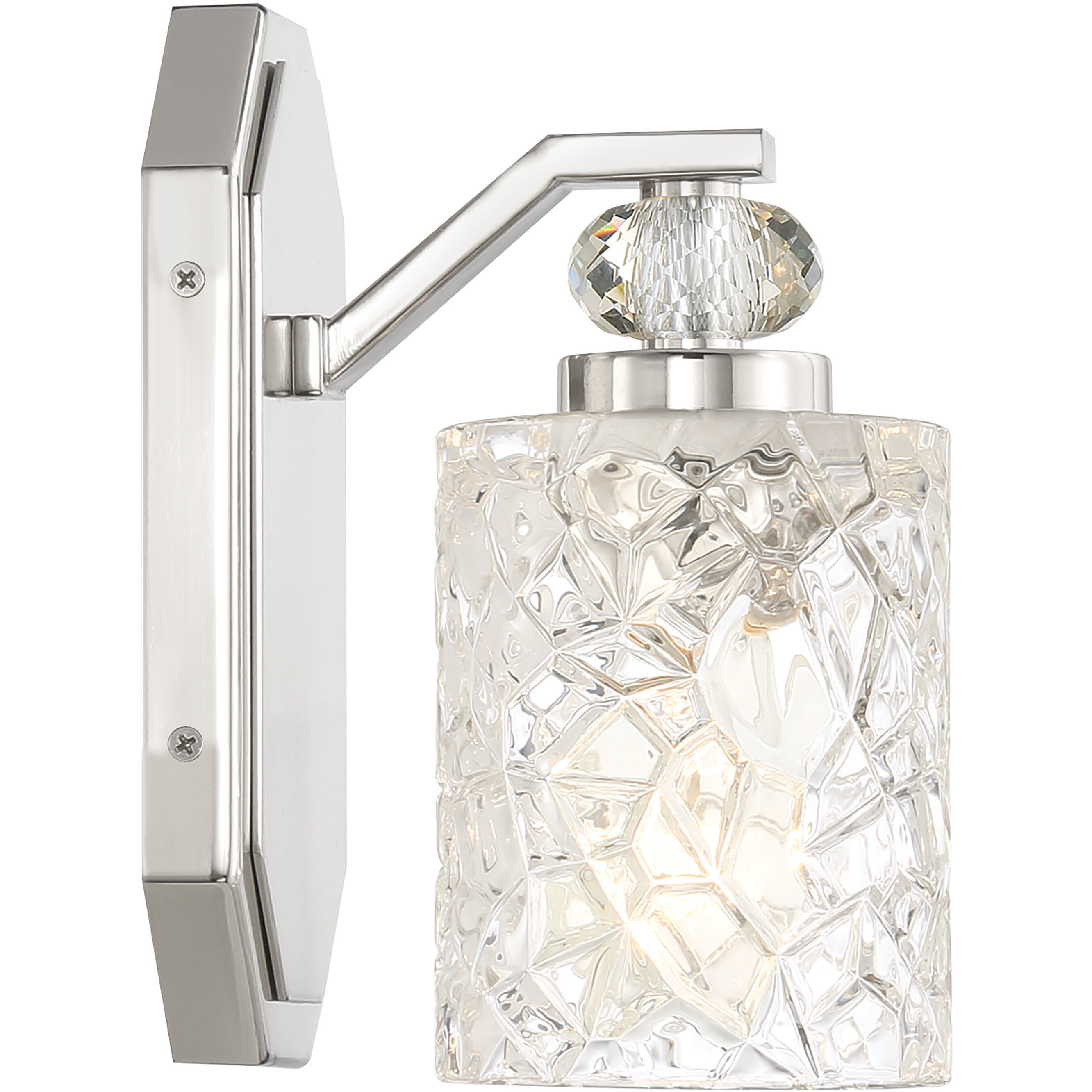 Crystal Kay 1 Light 4.5 inch Chrome Bath Vanity Wall Light