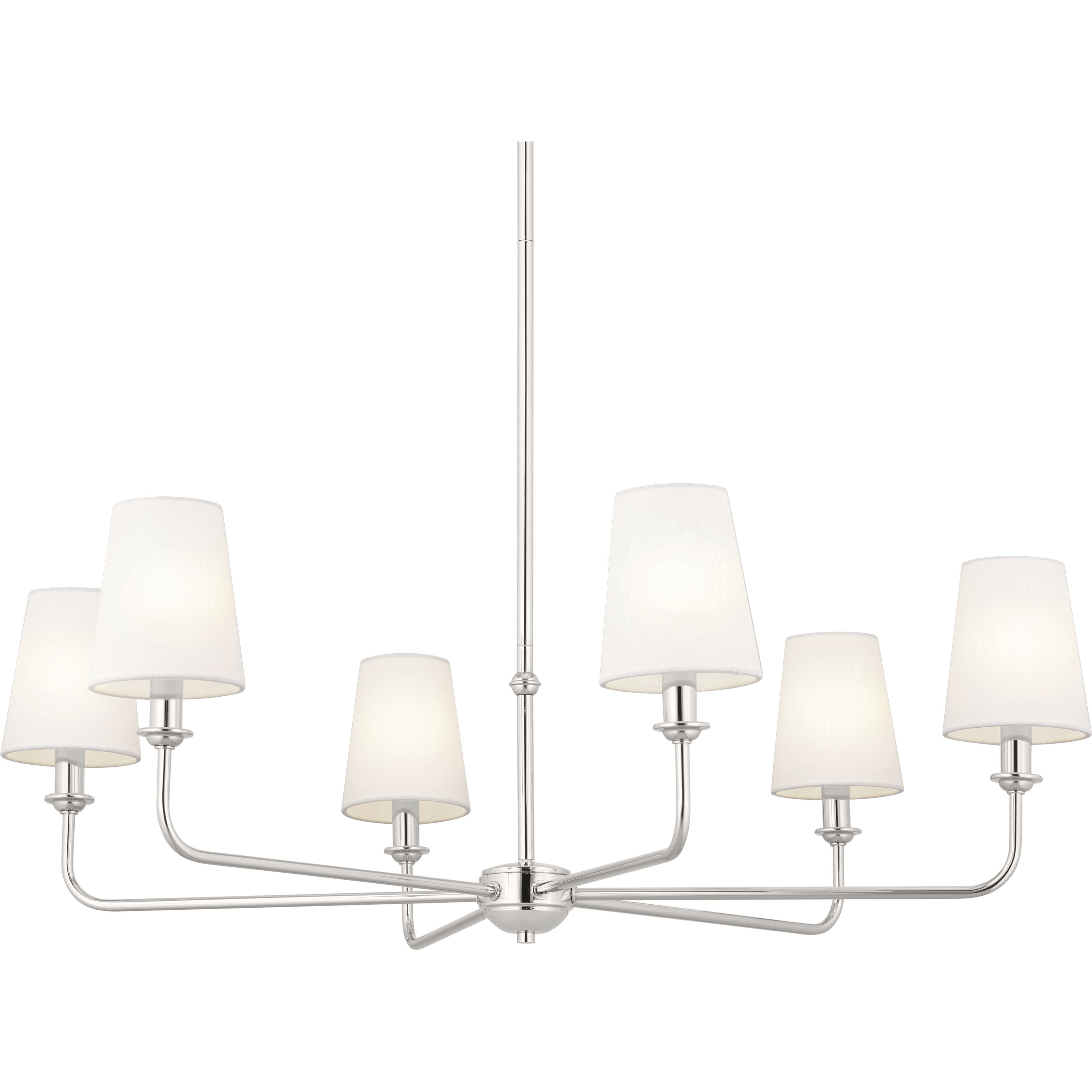 Pallas 6 Light 32.25 inch Polished Nickel Chandelier Ceiling Light