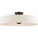 Venlo 4 Light 22 inch Bronze with Antique Brass Accents Semi Flush Ceiling Light 