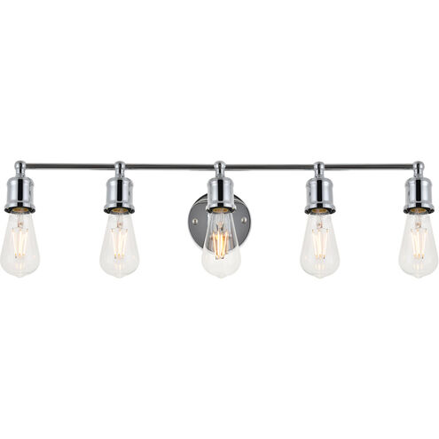 Serif 5 Light 29 inch Chrome Wall Sconce Wall Light