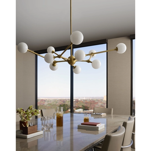 Orbe 10 Light 44.75 inch Brushed Brass Chandelier Ceiling Light
