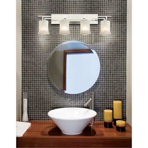 Veneto Luce LED 36 inch Dark Bronze Bath Bar Wall Light in 2800 Lm LED, Whitewash (Veneto Luce), Cylinder with Rippled Rim, Aero