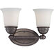Bella 2 Light 13 inch Oil Rubbed Bronze Vanity Light Wall Light