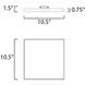 Trim LED 10.5 inch White Flush Mount Ceiling Light