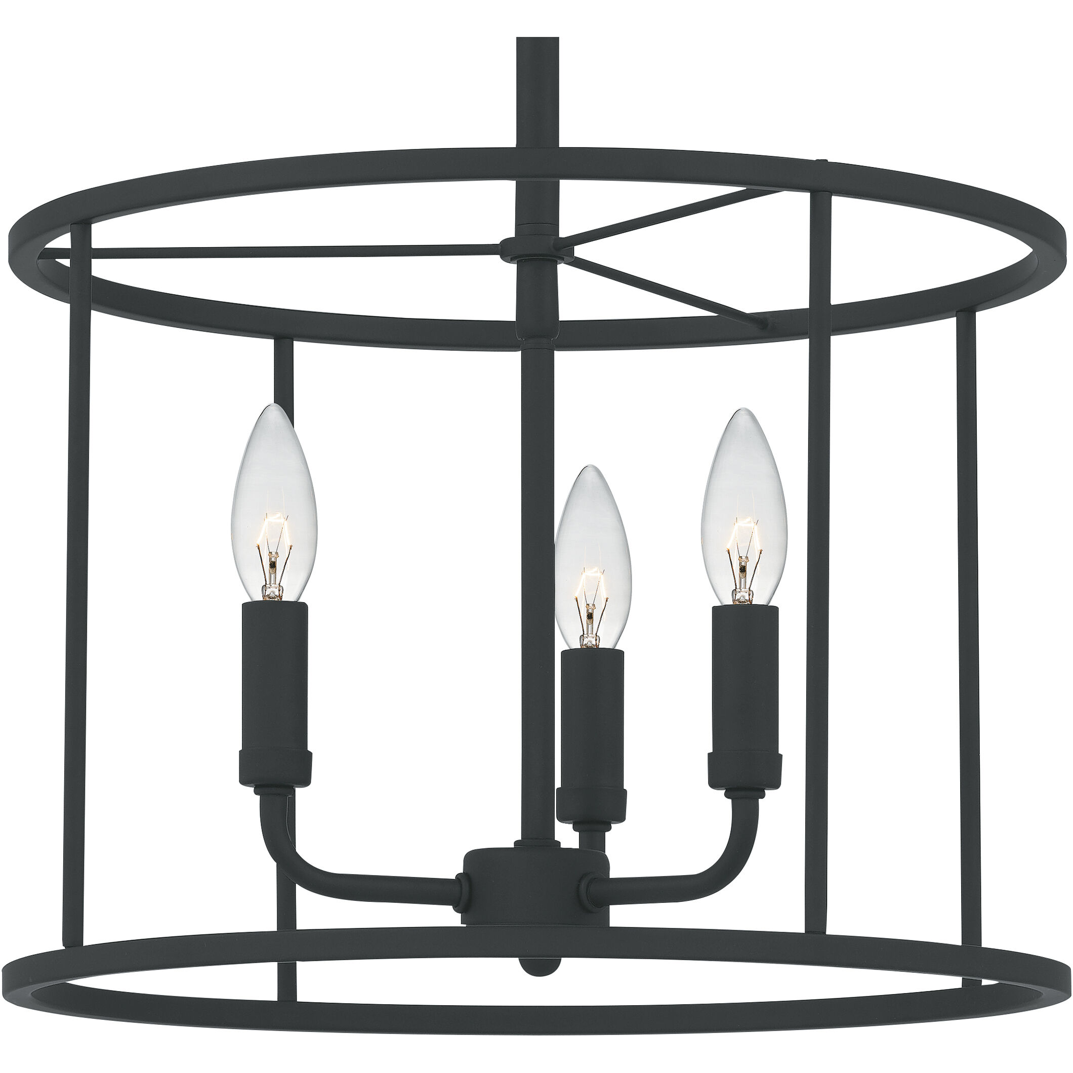 Abner 3 Light 14 inch Matte Black Pendant Ceiling Light