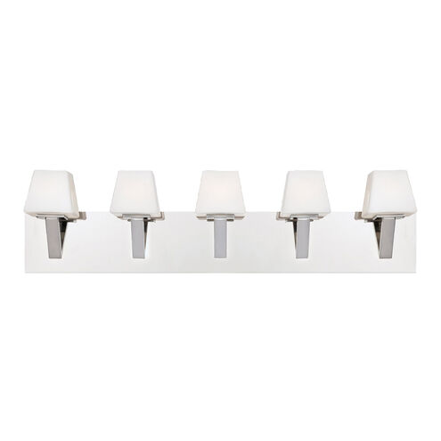 Anglo 5 Light 33 inch Chrome Vanity Light Wall Light