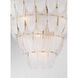 Marclaire 15 Light 32.75 inch Legacy Brass Pendant Ceiling Light in Clear Textured Handmade Glass