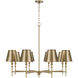 Whitney 8 Light 41 inch Aged Brass Chandelier Ceiling Light