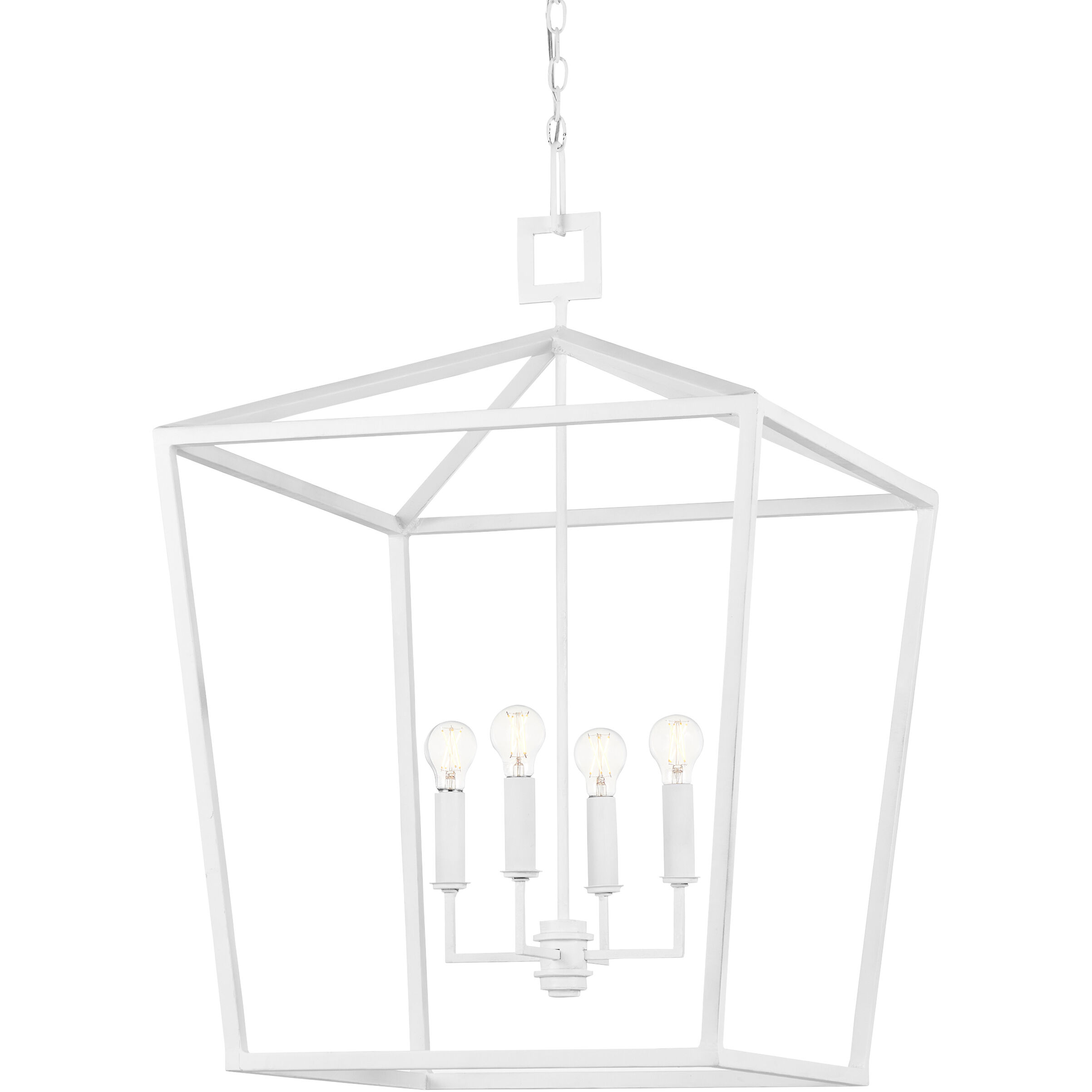 Denison 5 Light 32 inch Gesso White Chandelier Ceiling Light