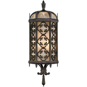 Costa del Sol 2 Light 24 inch Wrought Iron Outdoor Sconce 