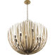 Florenza 12 Light 32 inch Legacy Brass and Dark Matte Black Chandelier Ceiling Light