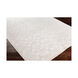 Adeline 40 X 24 inch Cream/White Rugs, Wool, Viscose, and Cotton