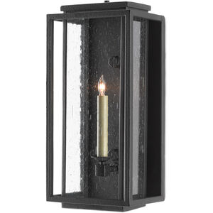 Wright 1 Light 19.5 inch Midnight Outdoor Wall Sconce, Small