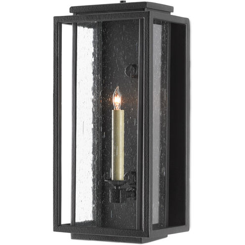 Wright 1 Light 19.5 inch Midnight Outdoor Wall Sconce, Small