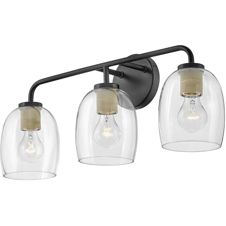 Percy LED 24 inch Black Bath Light Wall Light