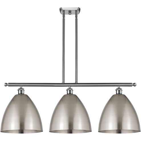 Ballston Dome 3 Light 39 inch Brushed Satin Nickel Island Light Ceiling Light