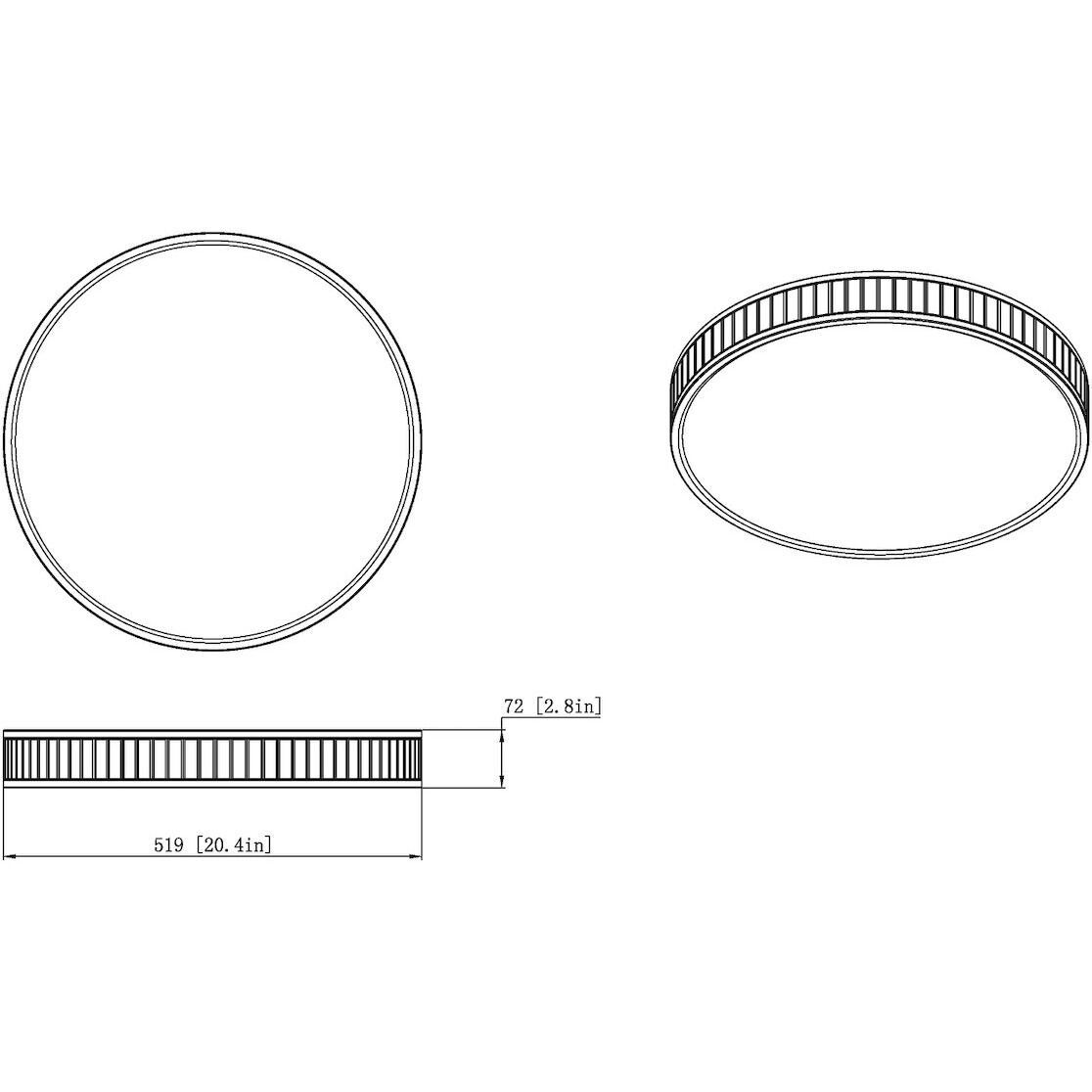 Madison LED 20.5 inch Brushed Nickel Flush Mount Ceiling Light