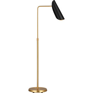 AERIN Tresa 56 inch 9.30 watt Burnished Brass / Matte White Task Floor Lamp Portable Light
