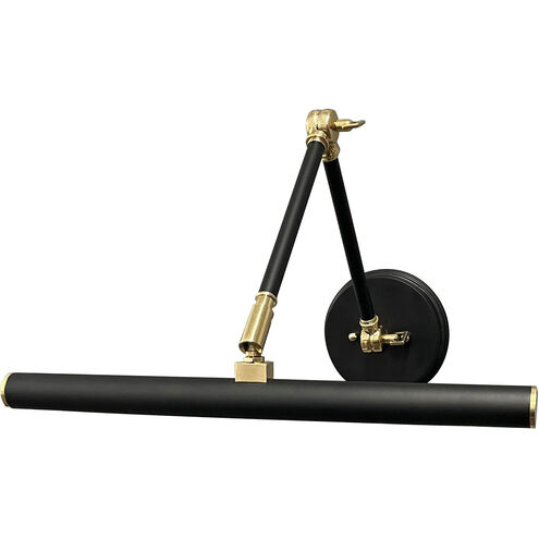 Amelia 4.5 watt 14 inch Black and Polished Brass Picture Light Wall Light