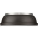 Yep Duncan 2 Light 14 inch Pewter Flush Mount Ceiling Light in Rubbed Bronze