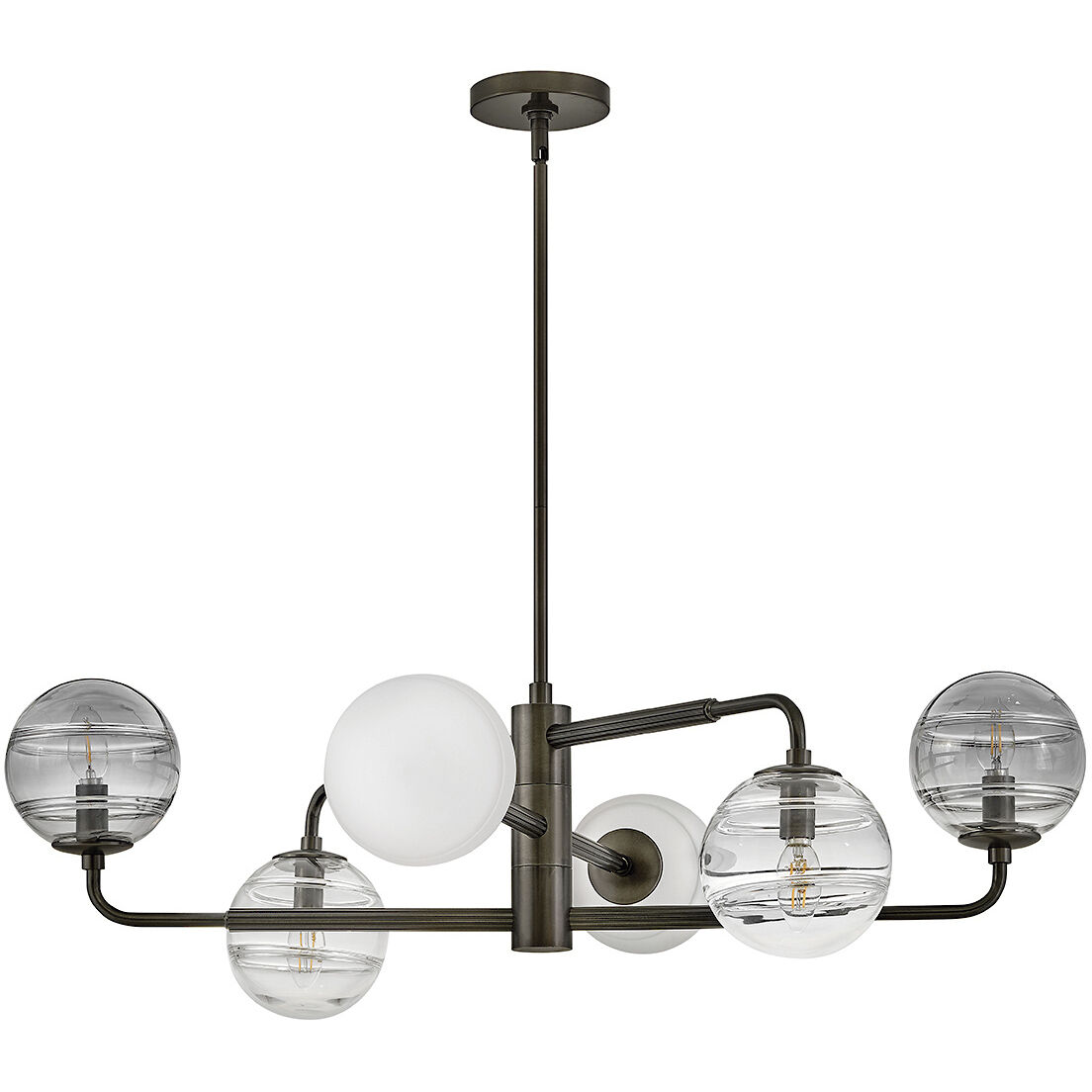 Oberon 6 Light 36.5 inch Black Oxide Chandelier Ceiling Light