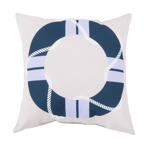 Mobjack Bay 20 X 20 inch Navy and Off-White Outdoor Throw Pillow