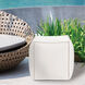 Pouf 18 inch Seascape Natural Outdoor Square Ottoman with Cover