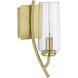 Tulip Sconce Wall Light in Satin Brass