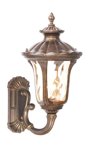 Oxford 1 Light 18 inch Moroccan Gold Outdoor Wall Lantern