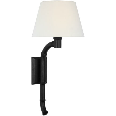 Fisher Weisman Alana LED 12 inch French Rust Curved Tail Sconce Wall Light