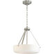 Lieon 3 Light 15.75 inch Brushed Nickel Convertible Pendant Ceiling Light