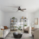 Renew Designer 52 inch Satin Natural Bronze with Walnut Blades Ceiling Fan