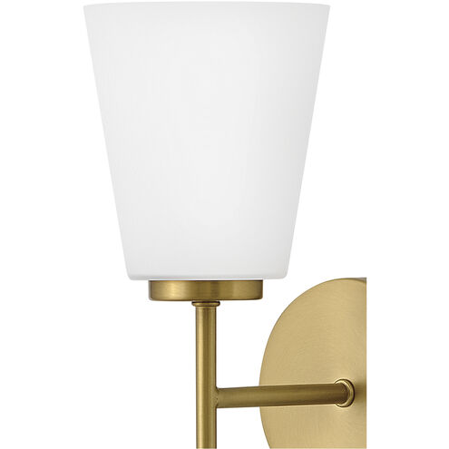 Bri 1 Light 8.25 inch Lacquered Brass Bath Light Wall Light