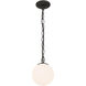 Marbelle 1 Light 7.25 inch Dark Bronze Mini Pendant Ceiling Light