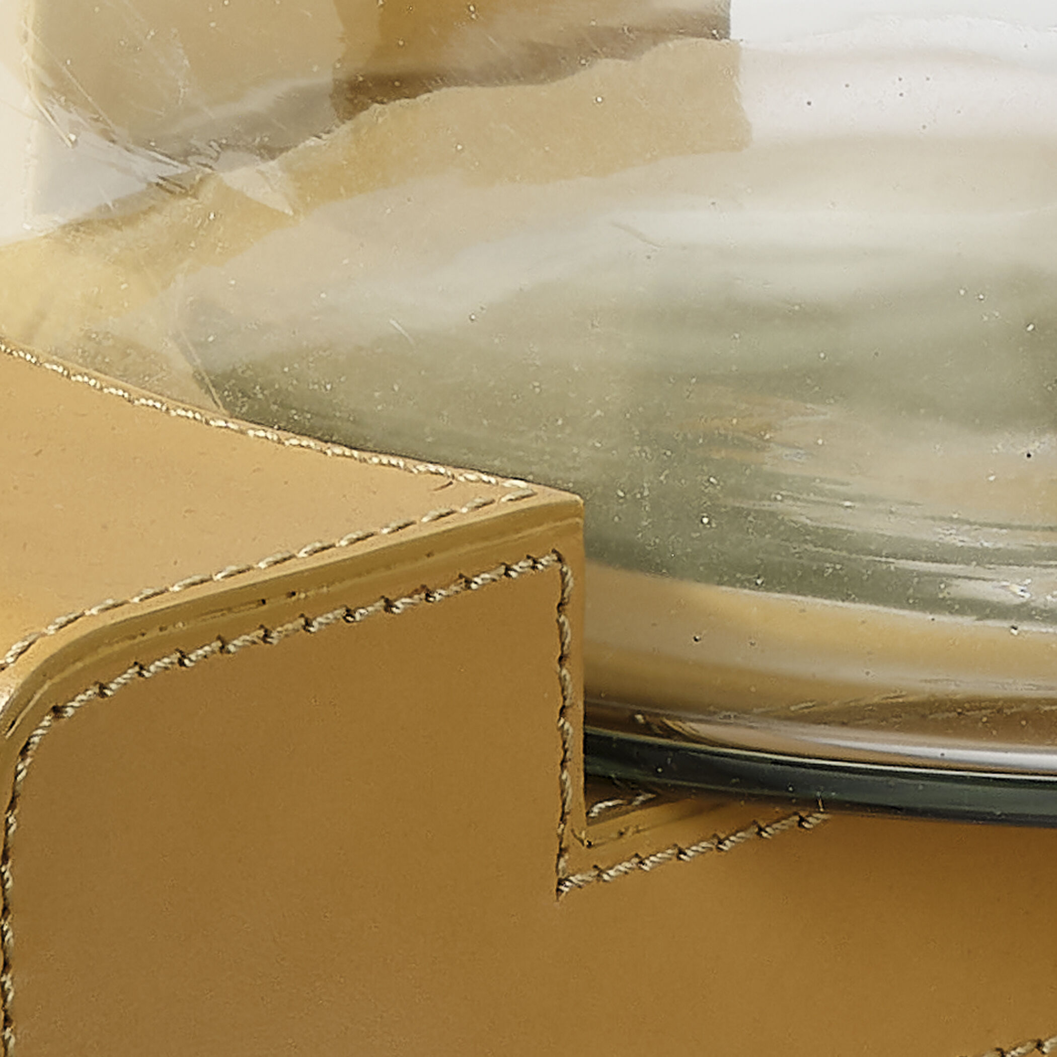 Vector 14.5 X 12 inch Hurricane in Brass and Clear with Cashew