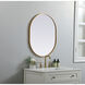Asha 30 X 24 inch Brass Mirror in 24 x 30