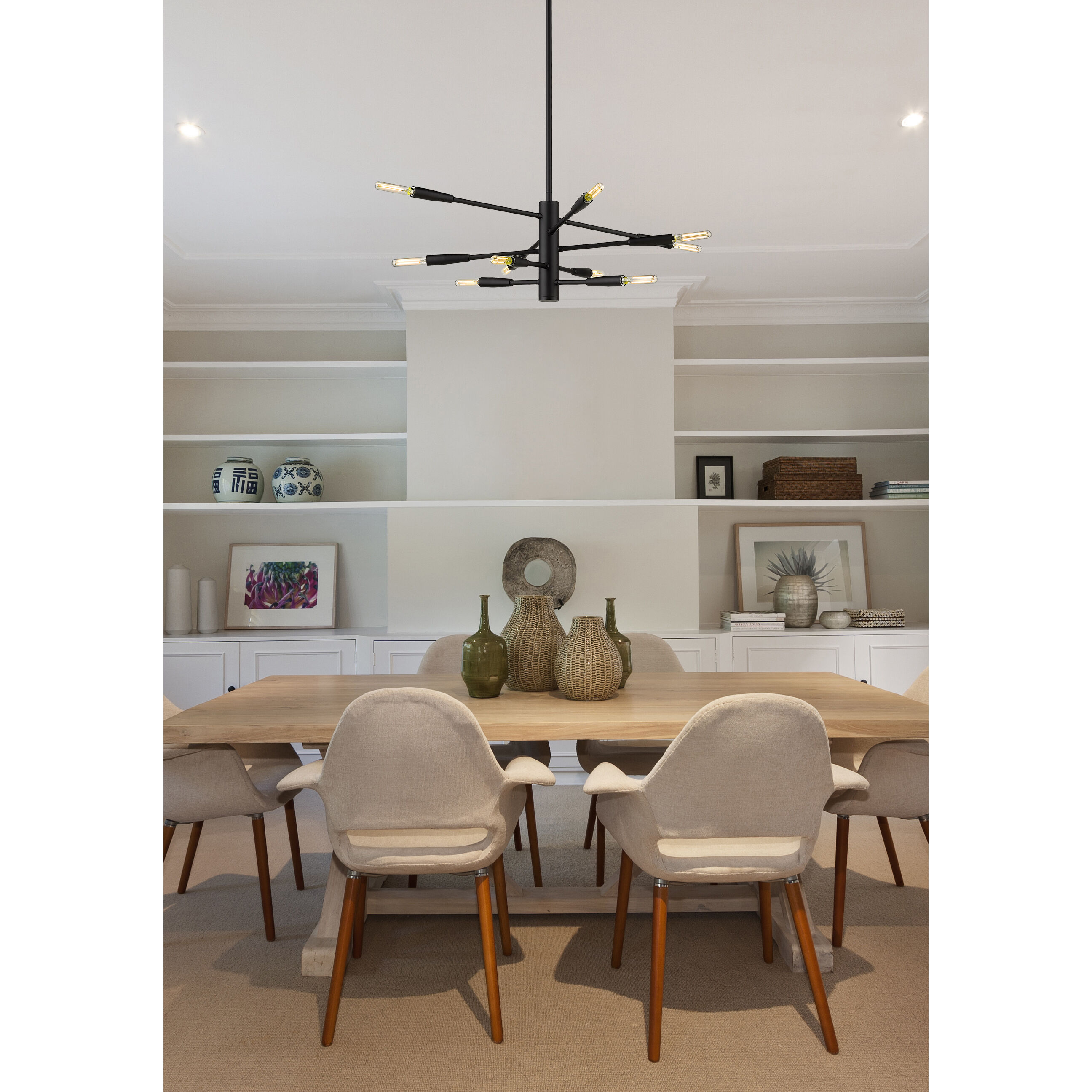 Ascension 10 Light 23.25 inch Matte Black Chandelier Ceiling Light